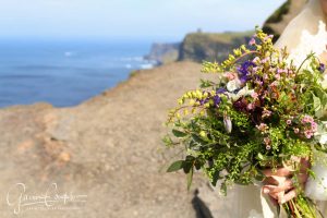 Flowers on the Cliffs of Moher with Coastal Ceremonies